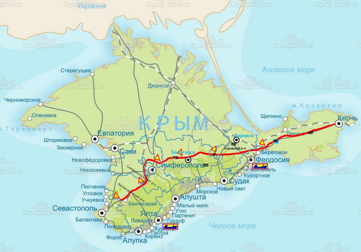 Схема крымской трассы «Таврида»