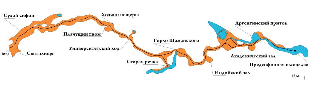 Схема Красной пещеры